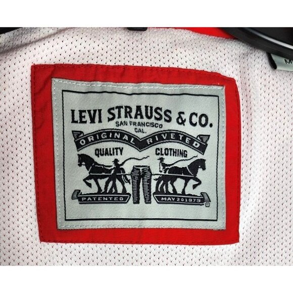 Levi Strauss & Co. Original Riveted Medium Hooded Full Zip Windbreaker Jacket - Picture 7 of 14